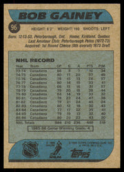 Bob Gainey Autographed 1986-87 Topps Card #96 Montreal Canadiens SKU #254749