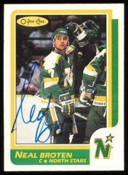 Neal Broten Autographed 1986-87 O-Pee-Chee Card #99 Minnesota North Stars SKU #254755