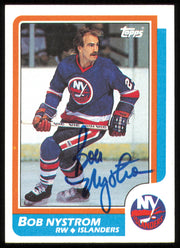 Bob Nystrom Autographed 1986-87 Topps Card #104 New York Islanders SKU #254756