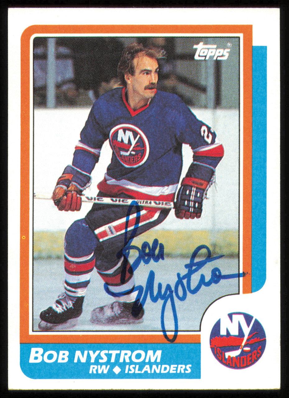 Bob Nystrom Autographed 1986-87 Topps Card #104 New York Islanders SKU #254756