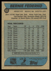 Bernie Federko Autographed 1986-87 Topps Card #105 St. Louis Blues SKU #254759