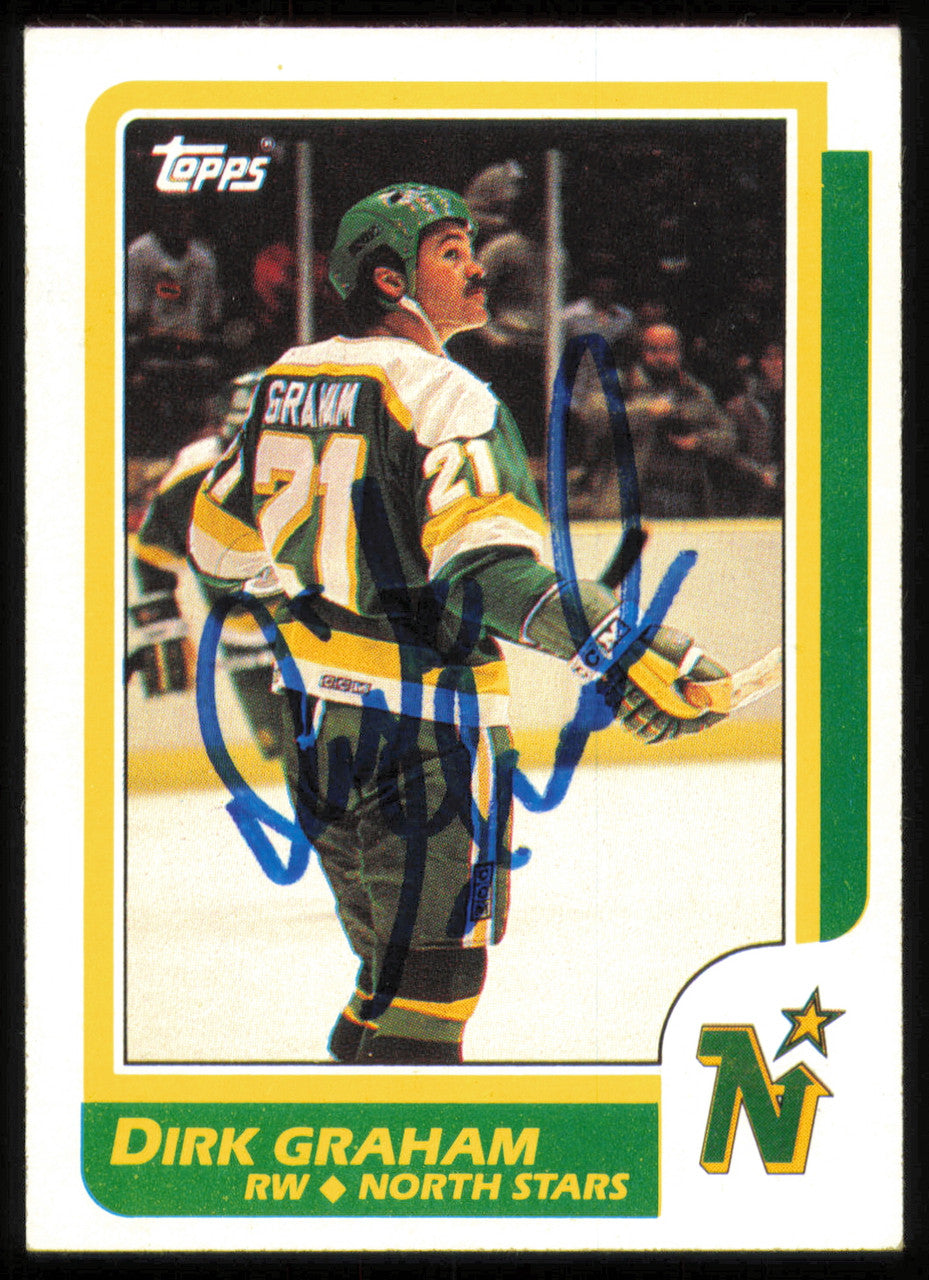 Dirk Graham Autographed 1986-87 Topps Card #143 Minnesota North Stars SKU #254768