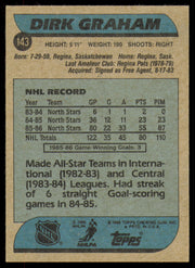 Dirk Graham Autographed 1986-87 Topps Card #143 Minnesota North Stars SKU #254768