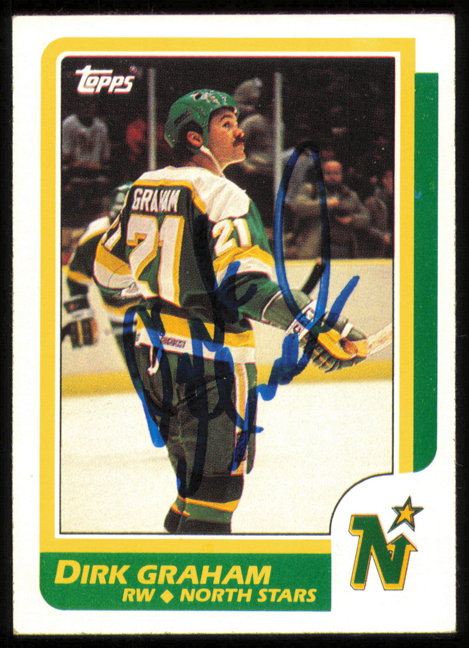 Dirk Graham Autographed 1986-87 Topps Card #143 Minnesota North Stars SKU #254769
