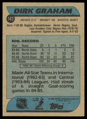 Dirk Graham Autographed 1986-87 Topps Card #143 Minnesota North Stars SKU #254769