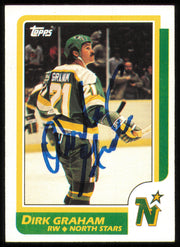 Dirk Graham Autographed 1986-87 Topps Card #143 Minnesota North Stars SKU #254770