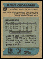 Dirk Graham Autographed 1986-87 Topps Card #143 Minnesota North Stars SKU #254770
