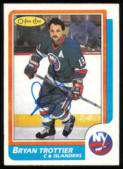 Bryan Trottier Autographed 1986-87 O-Pee-Chee Card #155 New York Islanders SKU #254774