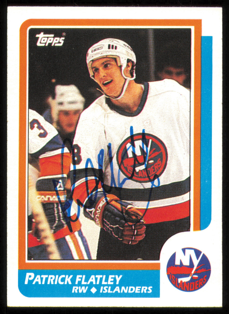 Patrick Flatley Autographed 1986-87 Topps Card #162 New York Islanders SKU #254775