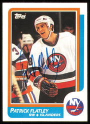 Patrick Flatley Autographed 1986-87 Topps Card #162 New York Islanders SKU #254776