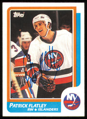 Patrick Flatley Autographed 1986-87 Topps Card #162 New York Islanders SKU #254777