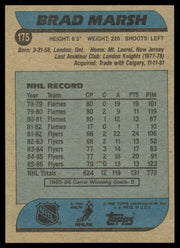 Brad Marsh Autographed 1986-87 Topps Card #175 Philadelphia Flyers SKU #254785