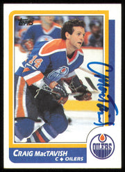Craig McTavish Autographed 1986-87 Topps Card #178 Edmonton Oilers SKU #254788