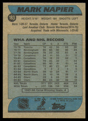 Mark Napier Autographed 1986-87 Topps Card #183 Edmonton Oilers SKU #254790