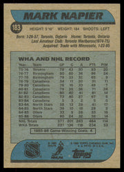 Mark Napier Autographed 1986-87 Topps Card #183 Edmonton Oilers SKU #254791