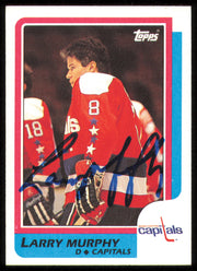 Larry Murphy Autographed 1986-87 Topps Card #185 Washington Capitals SKU #254794