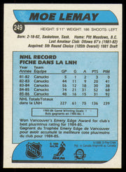 Moe Lemay Autographed 1986-87 O-Pee-Chee Card #249 Vancouver Canucks SKU #254802
