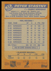Peter Stastny Autographed 1988-89 Topps Card #22 Quebec Nordiques SKU #254811