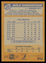 Dale Hawerchuk Autographed 1988-89 Topps Card #65 Winnipeg Jets SKU #254817