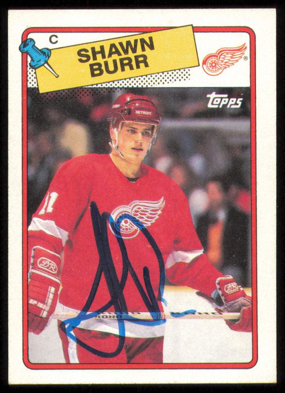 Shawn Burr Autographed 1988-89 Topps Card #78 Detroit Red Wings SKU #254820