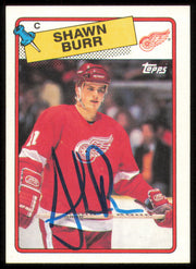 Shawn Burr Autographed 1988-89 Topps Card #78 Detroit Red Wings SKU #254821