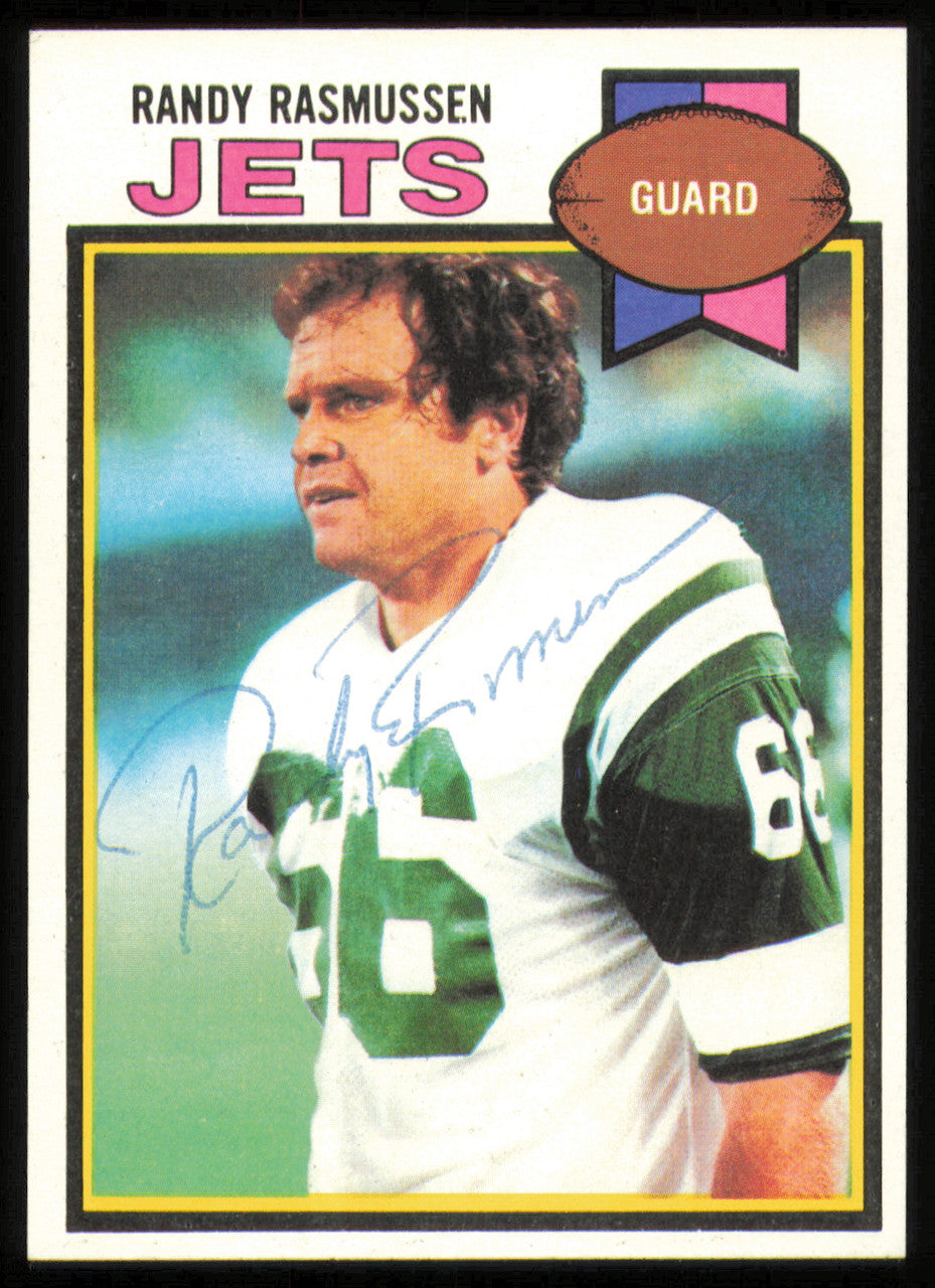 Randy Rasmussen Autographed 1979 Topps Card #247 New York Jets SKU #254837