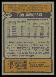 Ron Jaworski Autographed 1979 Topps Card #323 Philadelphia Eagles SKU #254840