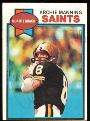 Archie Manning Autographed 1979 Topps Card #383 New Orleans Saints SKU #254852