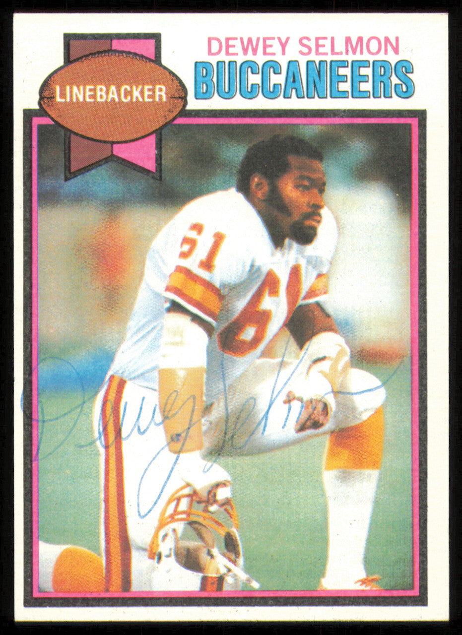 Dewey Selmon Autographed 1979 Topps Card #303 Tampa Bay Buccaneers SKU #254857
