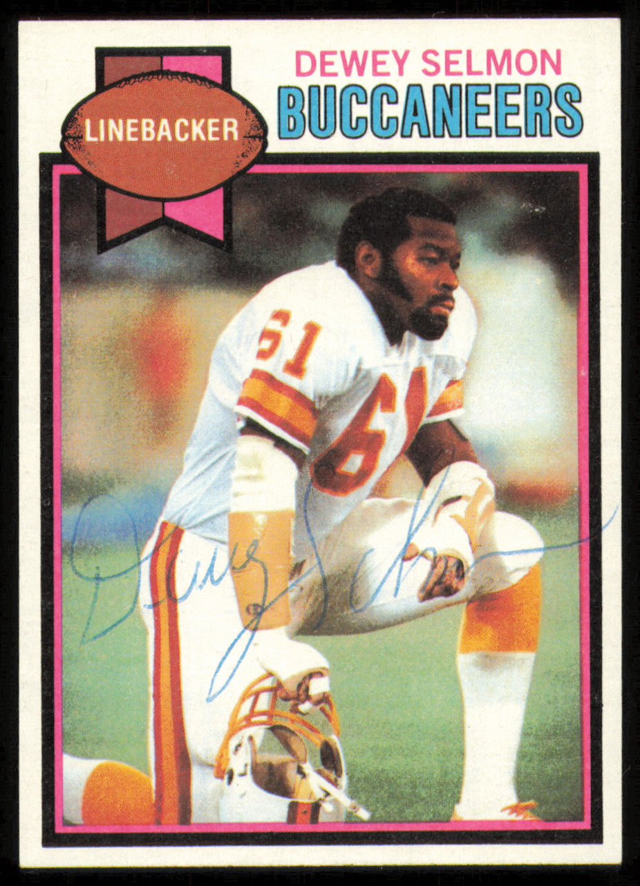 Dewey Selmon Autographed 1979 Topps Card #303 Tampa Bay Buccaneers SKU #254858