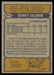 Dewey Selmon Autographed 1979 Topps Card #303 Tampa Bay Buccaneers SKU #254858