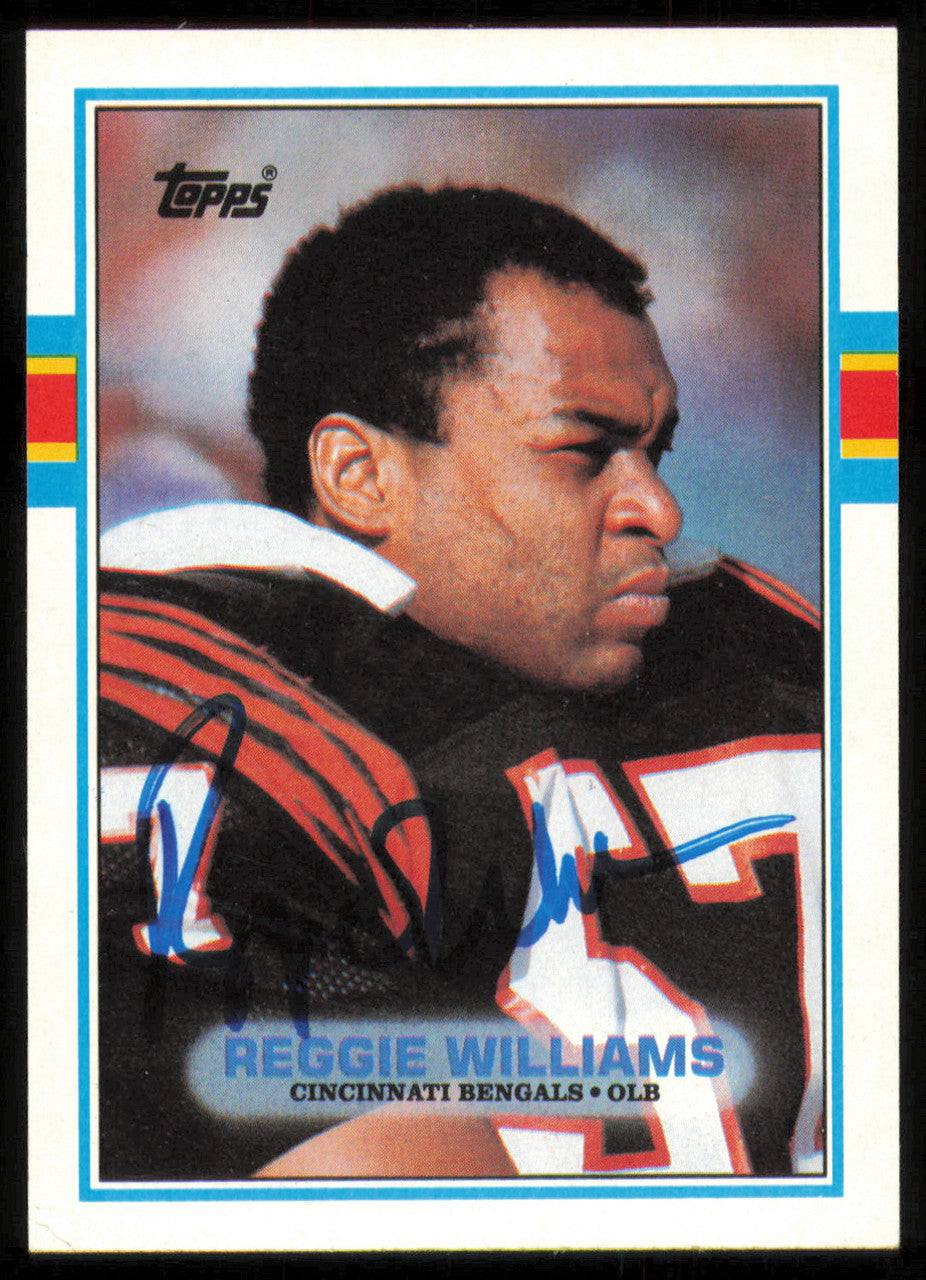 Reggie Williams Autographed 1989 Topps Card #36 Cincinnati Bengals SKU #254860