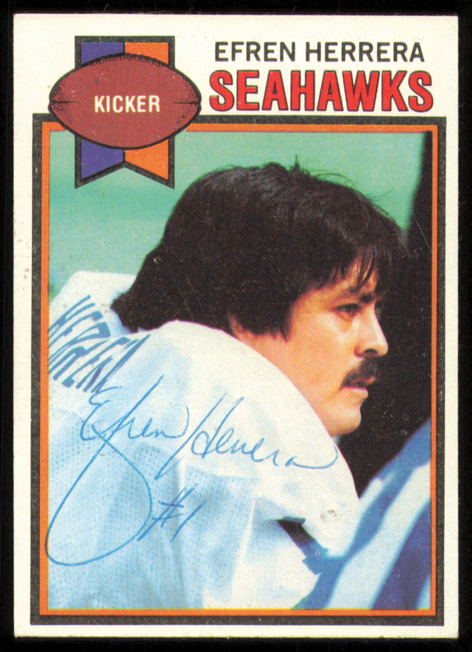 Efren Herrera Autographed 1979 Topps Card #330 Seattle Seahawks SKU #254880