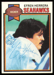 Efren Herrera Autographed 1979 Topps Card #330 Seattle Seahawks SKU #254881
