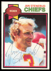 Jan Stenerud Autographed 179 Topps Card #142 Kansas City Chiefs SKU #254884