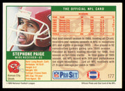 Stephone Paige Autographed 1989 Pro Set Card #177 Kansas City Chiefs SKU #254886