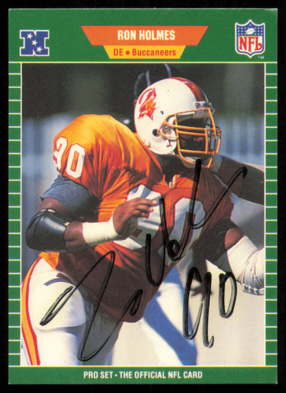 Ron Holmes Autographed 1989 Pro Set Card #413 Tampa Bay Buccaneers SKU #254888