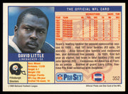 David Little Autographed 1989 Pro Set Card #352 Pittsburgh Steelers "To Peter" SKU #254893