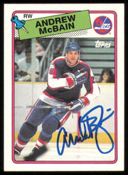 Andrew McBain Autographed 1988-89 Topps Card #105 Winnipeg Jets SKU #254899