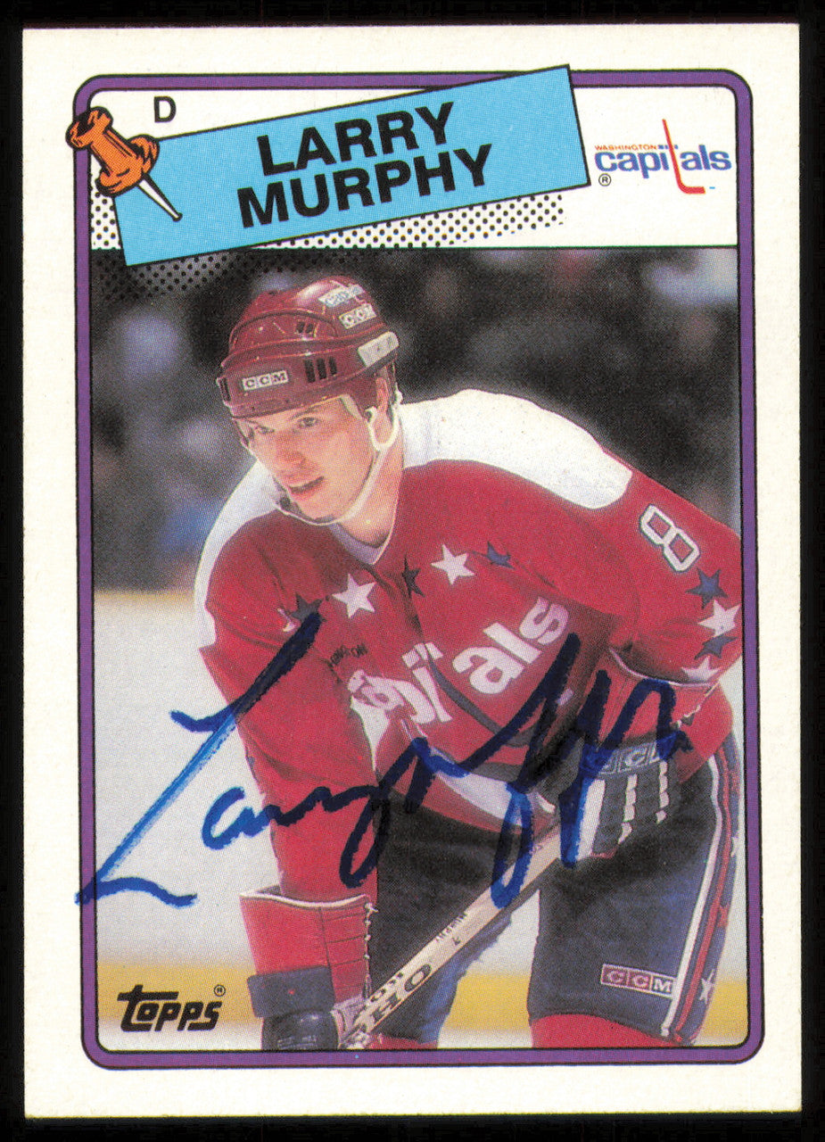Larry Murphy Autographed 1988-89 Topps Card #141 Washington Capitals SKU #254904