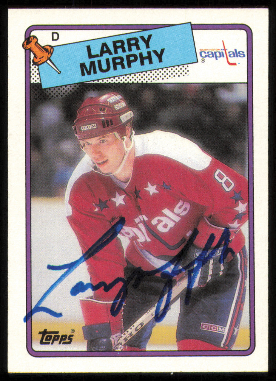 Larry Murphy Autographed 1988-89 Topps Card #141 Washington Capitals SKU #254905