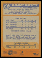 Adam Oates Autographed 1988-89 Topps Card #161 Detroit Red Wings SKU #254907