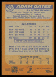 Adam Oates Autographed 1988-89 Topps Card #161 Detroit Red Wings SKU #254909
