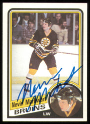 Nevin Markwart Autographed 1984-85 Topps Rookie Card #7 Boston Bruins SKU #254913
