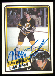 Nevin Markwart Autographed 1984-85 Topps Rookie Card #7 Boston Bruins SKU #254915