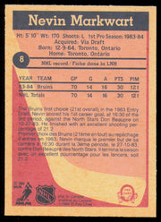 Nevin Markwart Autographed 1984-85 O-Pee-Chee Rookie Card #8 Boston Bruins SKU #254916