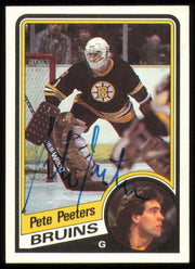 Pete Peeters Autographed 1984-85 Topps Card #12 Boston Bruins SKU #254918