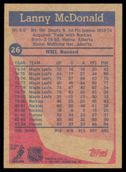 Lanny McDonald Autographed 1984-85 Topps Card #26 Calgary Flames SKU #254929