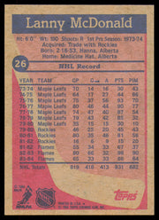 Lanny McDonald Autographed 1984-85 Topps Card #26 Calgary Flames SKU #254930
