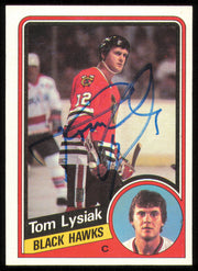 Tom Lysiak Autographed 1984-85 Topps Card #31 Chicago Blackhawks SKU #254935